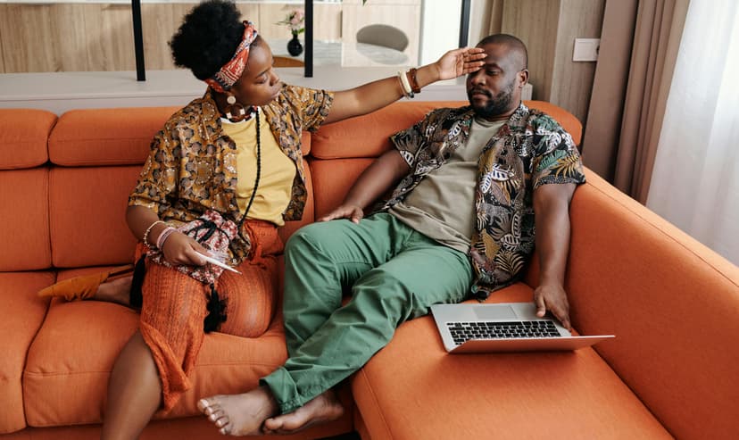 High-acuity home care services - Specialized medical care for complex conditions - Photo by Diva Plavalaguna: https://www.pexels.com/photo/man-and-woman-sitting-on-orange-sofa-5711445/